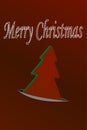 Merry Christmas paper tree greeting card design template. vector illustration Royalty Free Stock Photo