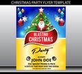 Merry christmas party flyer template Royalty Free Stock Photo