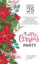 Merry Christmas party invitation and Happy New Year Party Invitation Card and poster Holiday design template Christmas Royalty Free Stock Photo