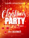 Merry Christmas Party Poster. Vector illustration Royalty Free Stock Photo