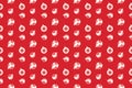 Merry Christmas pattern seamless. Christmas balls background