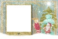 Merry Christmas photo frame card Royalty Free Stock Photo