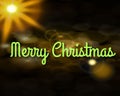 merry Christmas poster created on sun shining abstract background