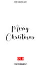 Merry Christmas Quote in Stylish Typography Text Royalty Free Stock Photo