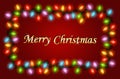 Merry Christmas on red background