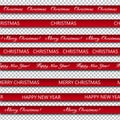 Merry christmas red banners set of warning tapes ribbons on transparent background Royalty Free Stock Photo