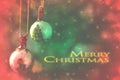 Merry Christmas with red and green tones, nice bokeh and christmas feeling Royalty Free Stock Photo