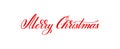 Merry christmas red handwritten lettering inscription holiday ph