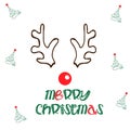 Merry christmas reindeer illustration