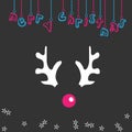 Merry christmas reindeer illustration