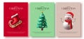 Merry christmas religious greeting vector set. Christmas religion greeting card collection Royalty Free Stock Photo