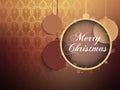 Merry Christmas Retro Brown Background Ball Royalty Free Stock Photo