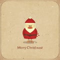 Merry Christmas Retro card with Santa Claus Royalty Free Stock Photo
