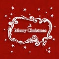Merry Christmas retro label greeting card Royalty Free Stock Photo