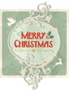 Merry christmas retro sign Royalty Free Stock Photo