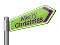 Merry christmas 2017 road sign Royalty Free Stock Photo