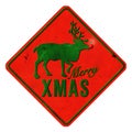 Merry Christmas Rudolf Tin Sign