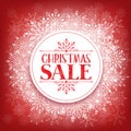 Merry Christmas Sale in Winter Snow Flakes Royalty Free Stock Photo