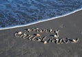 Merry Christmas on the sandy beach