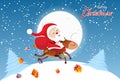 Merry Christmas! Santa Claus brought gifts to the children to the home Royalty Free Stock Photo