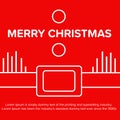 Merry Christmas. Santa Claus red poster, banner Royalty Free Stock Photo