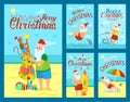 Merry Christmas Santa Claus Surfing Board, Dolphin Royalty Free Stock Photo