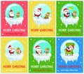 Merry Christmas Santa Helper Vector Illustration Royalty Free Stock Photo