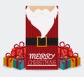 Merry christmas santa label design