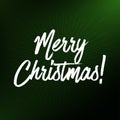 Merry Christmas calligraphic lettering vector design. Text holidays for poster or banner. Royalty Free Stock Photo