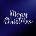 Merry Christmas calligraphic lettering vector design. Text holidays for poster or banner. Royalty Free Stock Photo