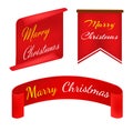 Merry Christmas Scroll red Royalty Free Stock Photo