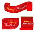 Merry Christmas Scroll red Royalty Free Stock Photo