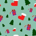Merry Christmas seamless pattern Royalty Free Stock Photo