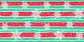 Merry Christmas seamless pattern with white openwork snowflakes on a red and green striped background with white stripes Royalty Free Stock Photo