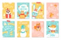 Merry Christmas Set of Winter Holidays Posters