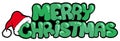 Merry Christmas sign with hat