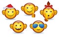 Merry Christmas Smiley monkey Royalty Free Stock Photo