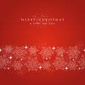 Merry Christmas snowflakes decorations elements border. Royalty Free Stock Photo