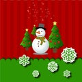 Merry christmas snowman Greeting Card Royalty Free Stock Photo