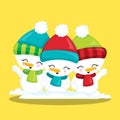 Merry christmas snowman kids 02