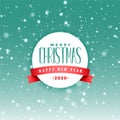 Merry christmas snowy festival background attractive design