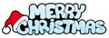 Merry Christmas snowy sign Royalty Free Stock Photo