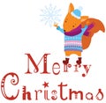 Merry Christmas squirrel Royalty Free Stock Photo