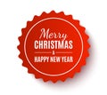 Merry Christmas Tag isolated. Vector Royalty Free Stock Photo