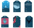 Merry Christmas tags collection. illustration