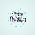 Merry Christmas text Calligraphic Lettering design card template. Royalty Free Stock Photo