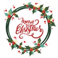 Merry Christmas text design. Vector design Royalty Free Stock Photo