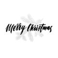 Merry Christmas text for greeting card