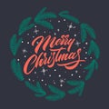 Merry Christmas text for greeting cards