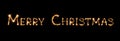 Merry Christmas text isolated on black background Royalty Free Stock Photo